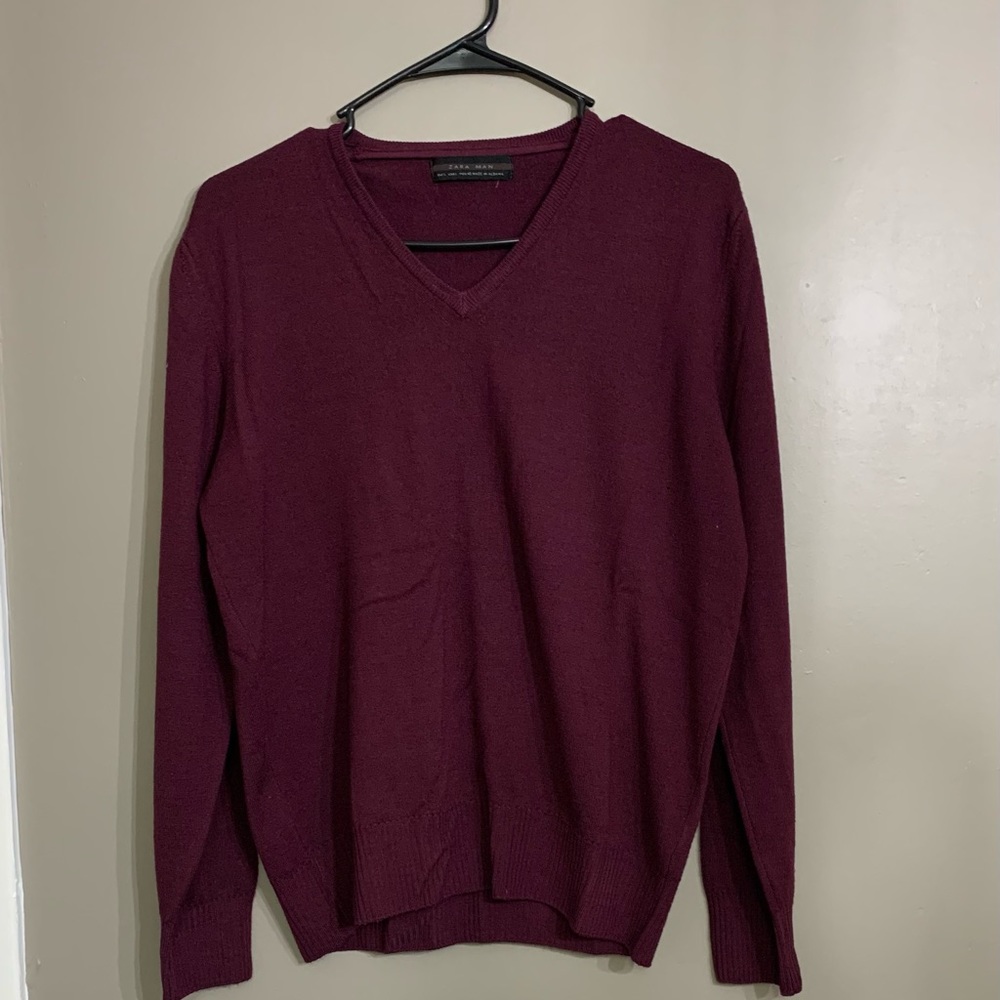 Zara mens sweater maroon